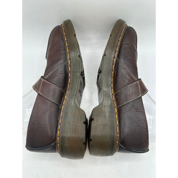 RARE Vtg Dr. Martens Women's 9Brown Leather Daisy Flower ShoesChunky Mary Jane - Picture 6 of 10